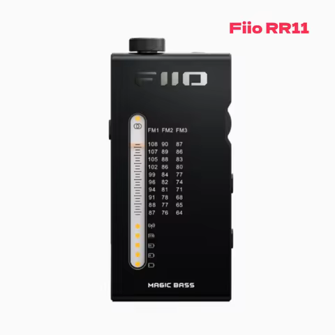 Fiio RR11 Portable Stereo Radio 13mm Ultra-Thin Aluminum Alloy Body Fm/Earphone Dual Mode Handheld B