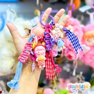 GANTUNGAN Nadeldza Bag Charm Biubiu Aesthetic Button CharacterTALI Cute Girl Character Bag Hanger