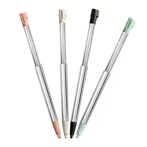 4 Pcs DSi Metal Stylus Pen, Retractable Replacement Stylus Compatible with Nintendo DSi, 4in1 Combo 