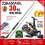 DAIWA Spinning Reel Combo Set Fishing Rod Combo Set Reel Spinning Joran Pancing 1 Set 30kg High Spee