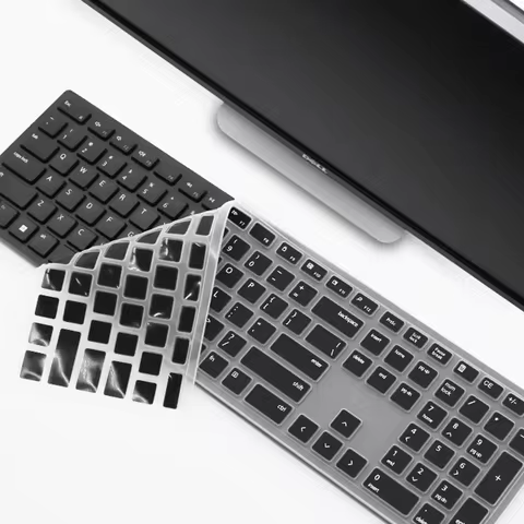 Dustproof Silicone Keyboard Cover Skin Protector For Dell Desktop Keyboard Dell Pro KB500 & KM5221W 
