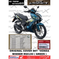 COVER SET ( EMERALD GREEN ) *06900-K2P-M80ZC FOR HONDA WINNER RSX150 ORIGINAL BSH HONDA SPAREPARTS L