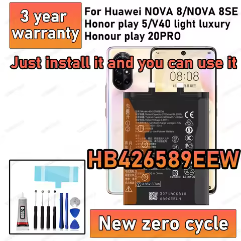100% New High Capacity HB426589EW Battery For Huawei NOVA 8/nova 8SE/Honor play 5/Honour play 20PRO 