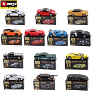 Bburago 1:64 Diecast Supercar Model Set – Ferrari 458 Italia, Bugatti Chiron, Nissan GT-R & Lamborgh