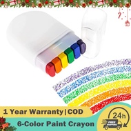 6-Color Rainbow Face Paint Crayon Football Face Paint Stick Erasable Washable Party for Kids