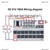 Moun 100A BMS 3S/4S/5S 12V-21V Li-ion Protection Balance Board