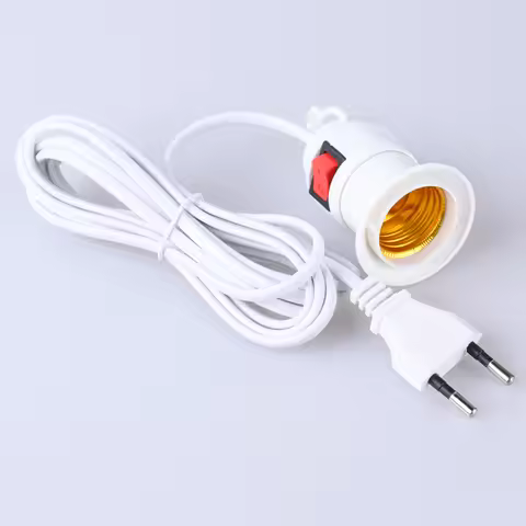 E27 Hanging Indoor Plants Light Holder Garden Tent LED Bulb Lampholder 2/4/9m Cable EU US Plug with 