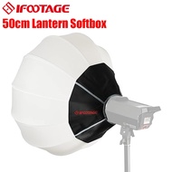 IFOOTAGE 65x65CM Lantern Softbox Quick Release Quick Folding Quick-Setup-One Step, 26in Light Modifi