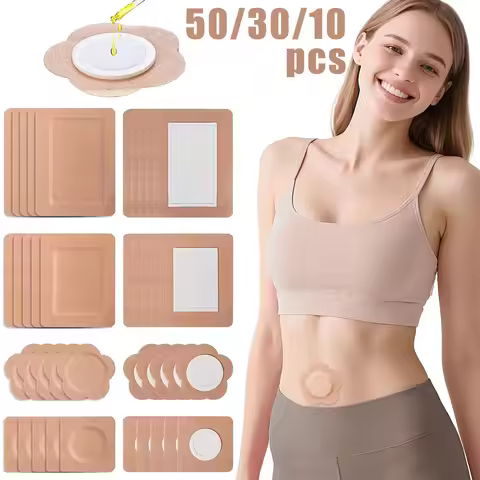 Castor Oil Wrap Pads 50/30/10 Sheets Castor Oil Pack Wrap Pads Disposable Self-Adhesive Belly Absorb