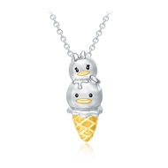 CHOW TAI FOOK Disney Classics Ice-Cream Collection 18K 750 White &amp; Yellow Gold Pendant - Donald &amp; Daisy Duck E127897