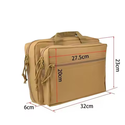 Tactical Pistol Portable Storage Dual Gun Bags Tool Range Bag Handgun 22LR Holster For 1911 Cz-75 Ta