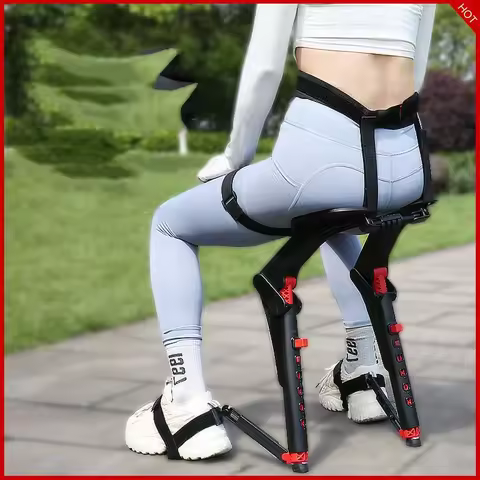 Portable Exoskeleton Motion Seat Adjustable Wearable Chair Outdoor Sports Fishing Working Standing C