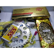 Termurah Gear SET BLADE 428 SSS Rantai WILWOOD 428H SUPRA 100 X125