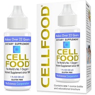 Cellfood Liquid Concentrate 1 oz 30ml  - Original Oxygenating Immune Support Formula - Seaweed Sourced Minerals, Enzymes, Amino Acids, Electrolytes - Gluten Free, Non-GMO, Certified Kosher