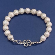 ราคาต่อ1เส้น สร้อยข้อมือไข่มุกแท้ real pearl bracelet (ความยาวรวม18cm)