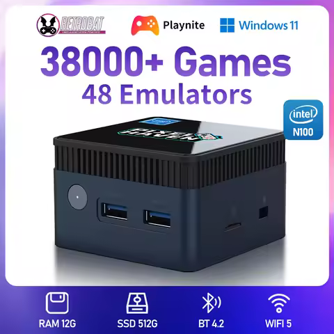 Game Console/Mini PC With 38000+Games With N100/Windows 11 Plug&Play 48 Emulators For PS3/PS2/Wii/N6