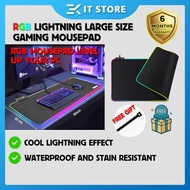 Mouse Pad RGB Gaming Mause Pad Colour LED Lighting 80 x 30CM Non-Slip Rubber Baseand Anti-Fraying