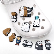 slippers decoration cartoon anime three naked bears series shoes accessories for cute kids