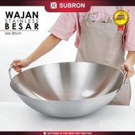 WAJAN STAINLESS BESAR 50 CM / KUALI BESAR BAHAN STAINLESS DIAMETER 50 CM