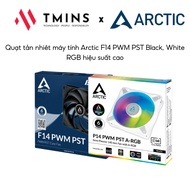 Arctic F14 PWM PST Black, White RGB Computer Cooling Fan, High Performance - Genuine Product