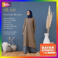 HK222 GAMIS SYARI TERBARU 2020 NIBRAS NBA 51 DRESS WANITA DEWASA DRES