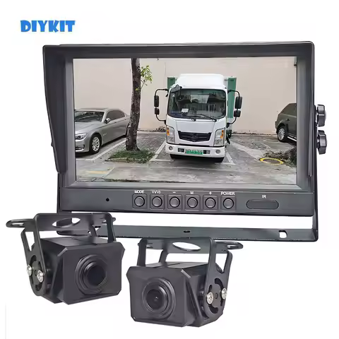DIYKIT 1080P 9inch AHD IPS Rear View Car Monitor IP68 Waterproof Starlight AHD Rear View Camera for 