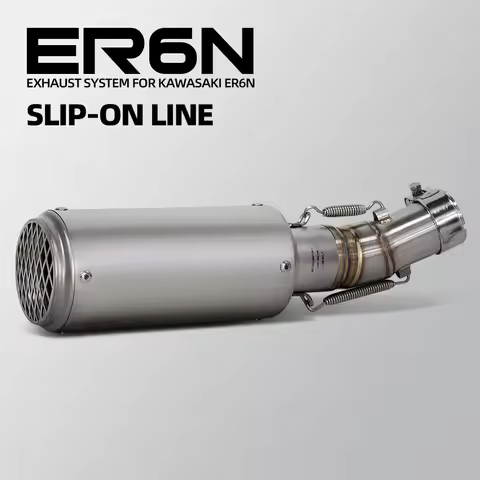 ER6N exhaust Slip on Line Project Muffler For Kawasaki ER6N ER6F 2006-2022 Motobike exhaust pipe rac