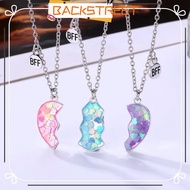 BACKSTREET 3Pcs BFF Necklaces, Friendship Jewelry Cute Matching Heart Pendant Necklace, Friendship A