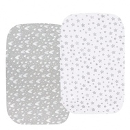 ผ้าปูที่นอนแบสซิเนท เข้ากันได้กับ Baby Delight Beside Me Dreamer Bassinet, ผ้าปูเนื้อเจอร์ซีย์ พอดีก