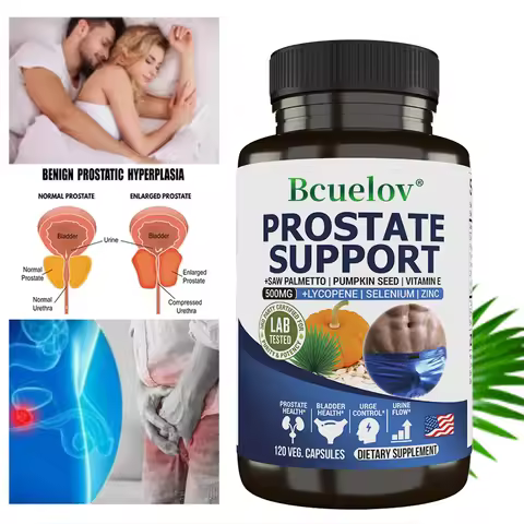 Men's Prostate Support - Saw Palmetto Lycopene Pumpkin Seed Pygeum Africanum Zinc Selenium (120 Vegg