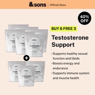 [6.6 Exclusive Deal] Buy 6, Free 3 andSons Testosterone Supplement | Boost Vitality, Energy | Ashwag