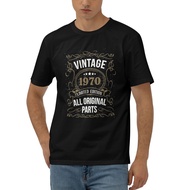 Vintage 1970 53Th Birthday High Quality Custom T-Shirt Short Sleeve