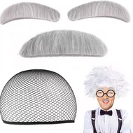 children Adult Einstein Wig Play Scientist white Headgear Explosion props beard Funny Dress Up wigs 