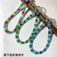 9 ️ ⃣ Colorful Wheel Crystal Mobile Phone Chain Mobile Phone Strap Wrist Strap Mobile Phone Decorati