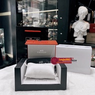Wooden Tissot watch box with bag and brand information book