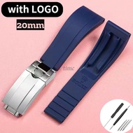 3/31✈20mm 21mm Natural Soft Silicone Strap for Rolex Daytona Submariner GMT OYSTERFLEX Wristband