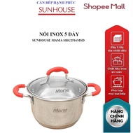 SUNHOUSE MAMA 5-bottom stainless steel pot SHG2516MSD /SHG2520MSD_16cm - Can be used on induction co