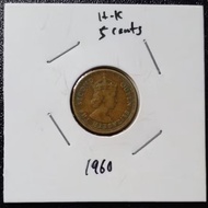 1960 Hong Kong 5 cents