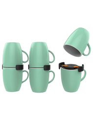 6 Packs Cup Stackable Holder, Coffee Cup Storage Organizer And Stackable Shelf For Saving Space In K