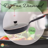 K-Food Fry Pan Diamond Akebonno + Glass Lid 28cm / Akebonno Induction Frying Pan 28cm / Akebonno Non