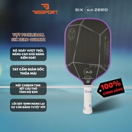 Genuine Six Zero Quartz Pickleball Racket with Black Edge - Powerful Hit, Perfect Control - Ultra Li