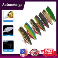 Plank 70f Fishing lure Umpan Palsu Floating Lure Popper Umpan Ikan Sungai Siakap Toman Gewang 70mm
