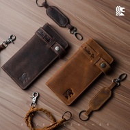 REVEN LEATHER - Dompet Panjang Vintage CH Kulit Sapi Crazy Horse Pria Dompet pria new style / dompet