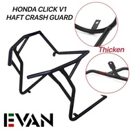 LY Half Crash Guard Stainless Steel CNC Alloy Ginawa Sa Thailand Honda Click V1 125I 150I