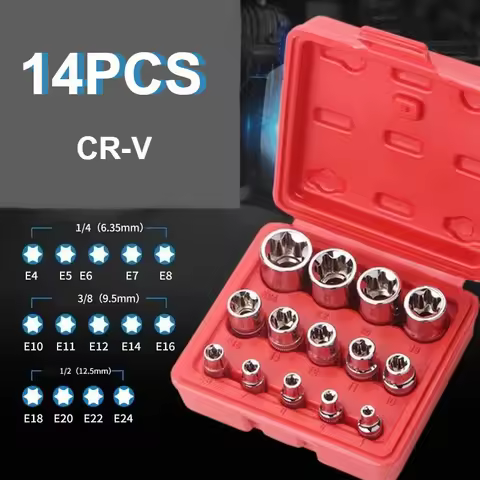 14PCS E-Type 6-Point Oil Pump Repair Socket Wrench Set Automotive Repair Tools