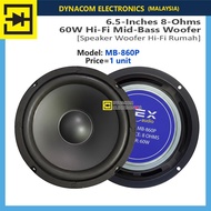 1UNIT 6.5 Inches 4-8 Ohms 60 Watts Hi-Fi Woofer [Woofer Speaker Rumah] NS-4830