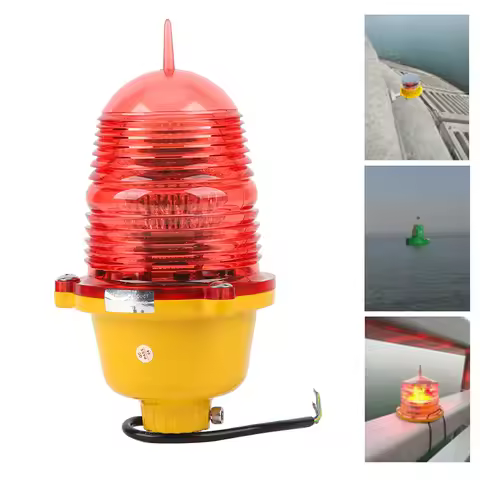 1Pc LED Warning Beacon Lamp Aviation Obstruction Light Super Bright Impact Resistant Aviation Obstru