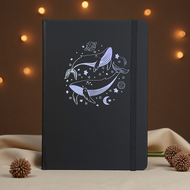 Dotted Journal Sketchbook Dot Grid Notebook A5 160gsm Thick Paper 160 Pages Faux Leather Hardcover W