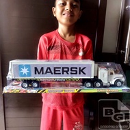 Boy's Trailer Car Miniature Expedition Container Truck Toy - Maersk