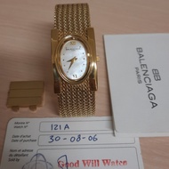 Jam Wanita Balenciaga Paris Gold watch 121A Original Aigner Cartier